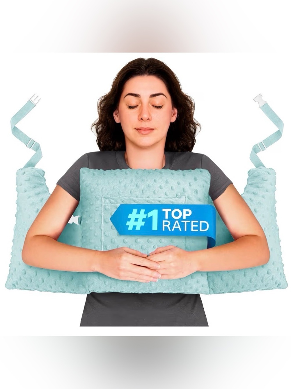 Zomaple Aqua Mastectomy Pillow Mastectomy Pillow Post Surgery Washable Cover